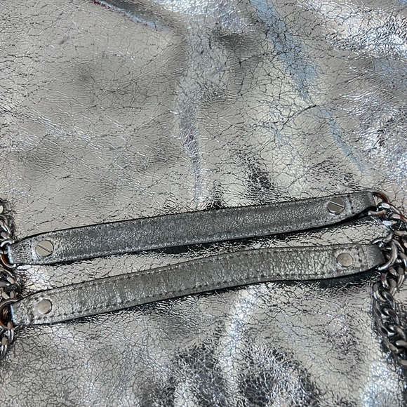 Michael Kors metallic gray leather tote - Picture 4 of 8